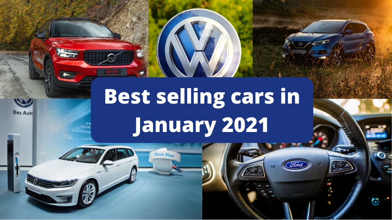 best selling cars of January 2021 in the UK