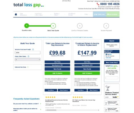 Total Loss GAP GAP Insurance quote