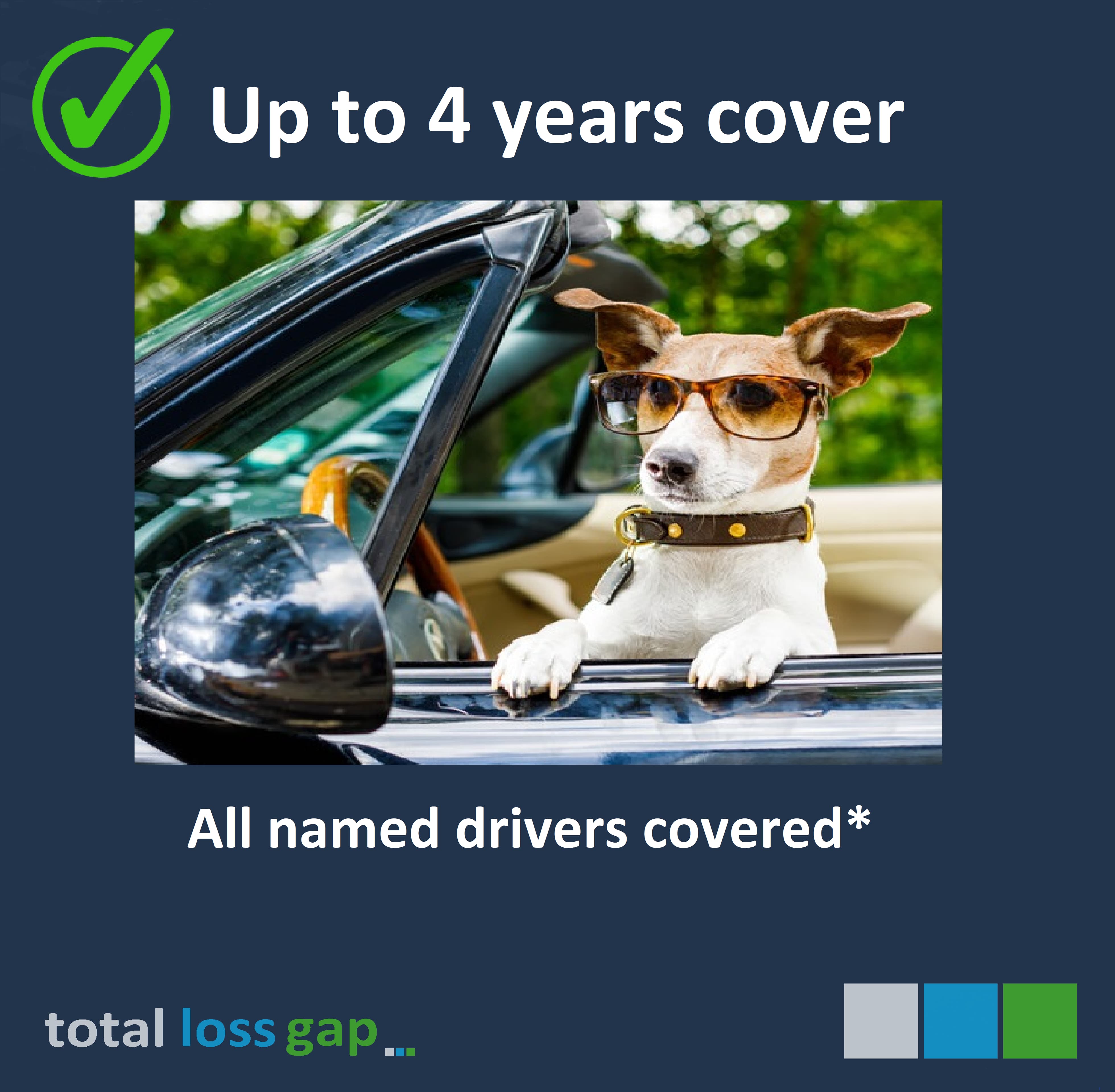 All Named Drivers covered on your Total Loss Gap Insurance policy * T&C's Apply
