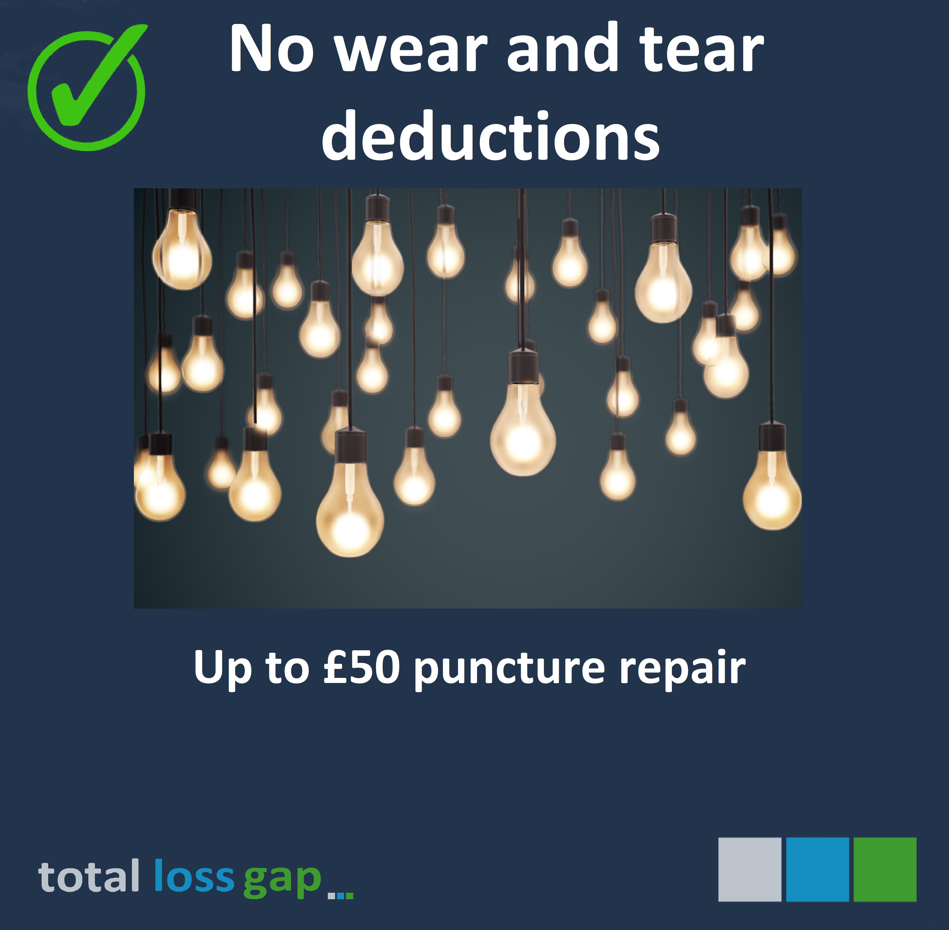 No wear and tear deductions on your tyre insurance claim