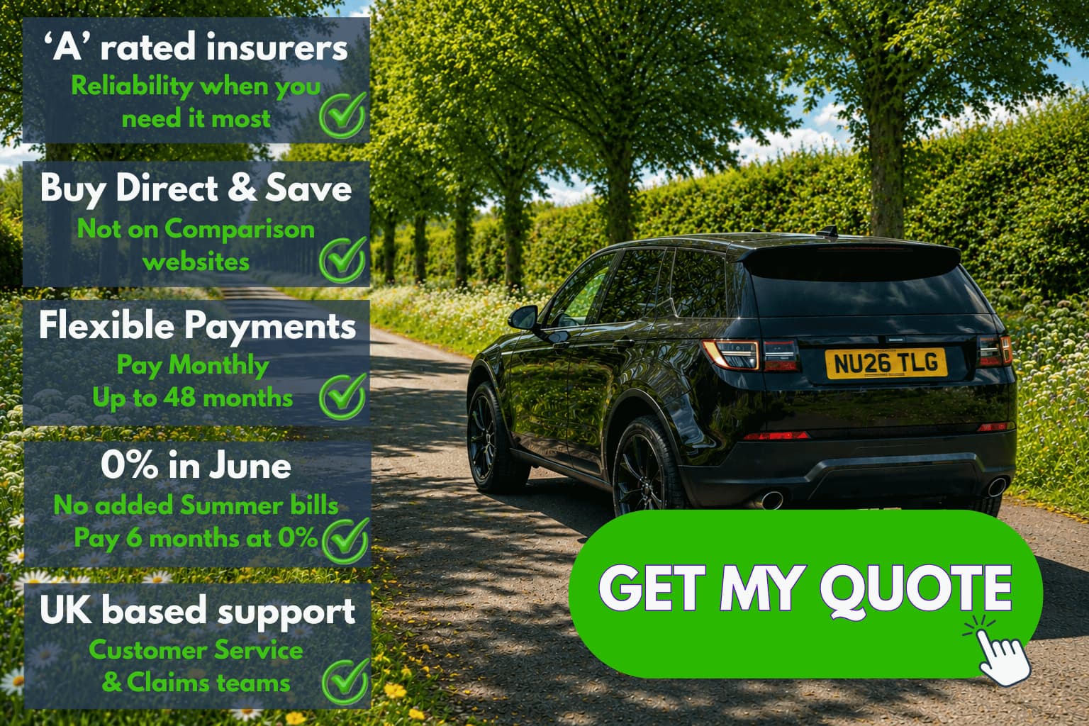 Total Loss GAP Insurance quote link June 2026 summer driving scene in the UK